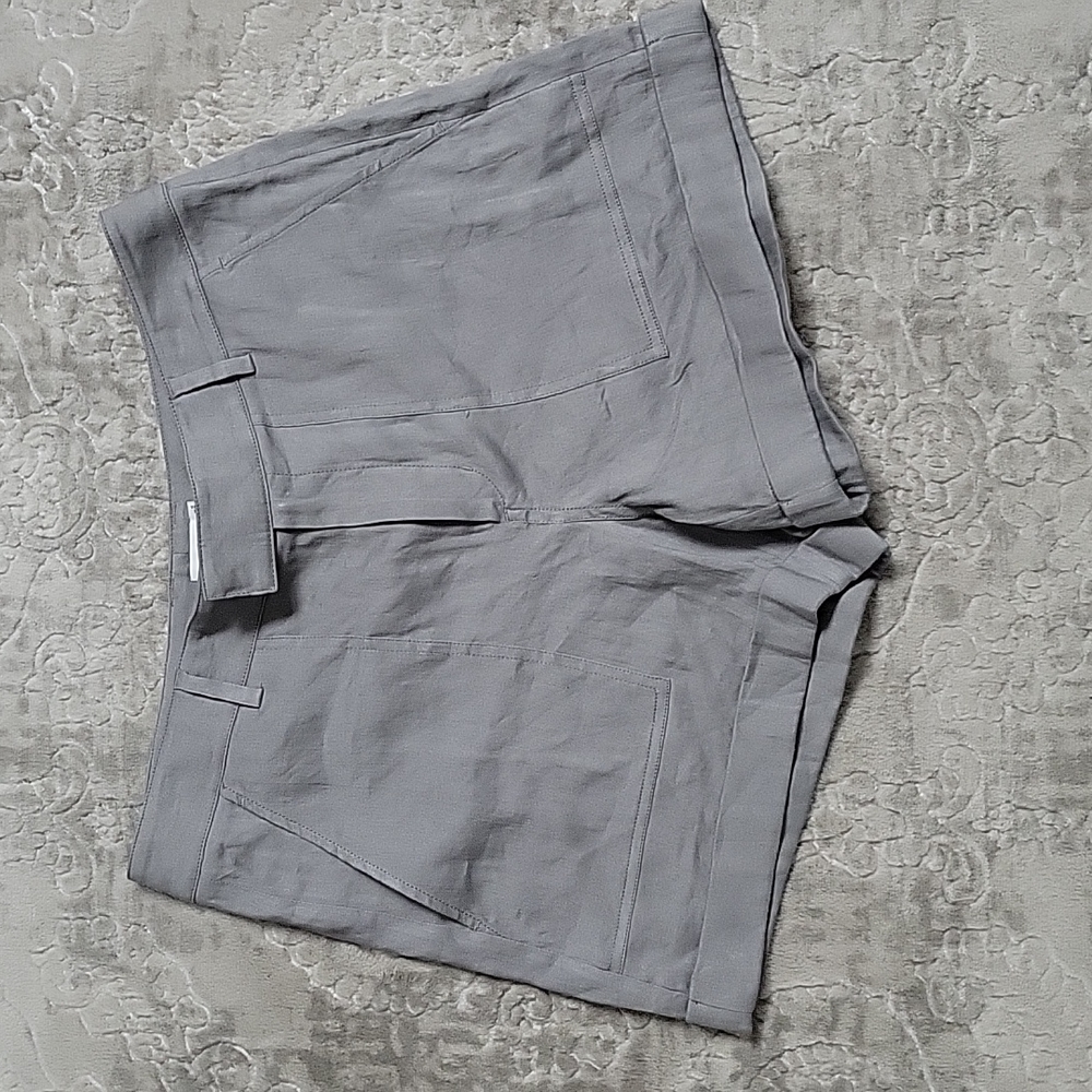 Grey linen shorts